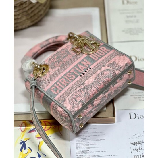 Replica Christian Dior Mini Lady D-Lite Bag Pink Replica Christian Dior Mini Lady D-Lite Bag Pink