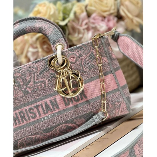 Replica Christian Dior Medium Lady D-Joy Bag Pink Replica Christian Dior Medium Lady D-Joy Bag Pink