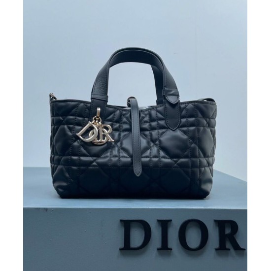 Fake Christian Dior Small /Medium Dior Toujours Bag Black Replica Replica Christian Dior Small /Medium Dior Toujours Bag Black