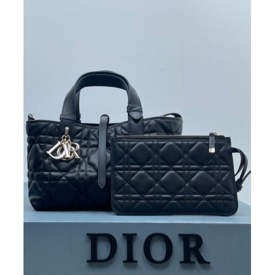 Fake Christian Dior Small /Medium Dior Toujours Bag Black Replica Replica Christian Dior Small /Medium Dior Toujours Bag Black