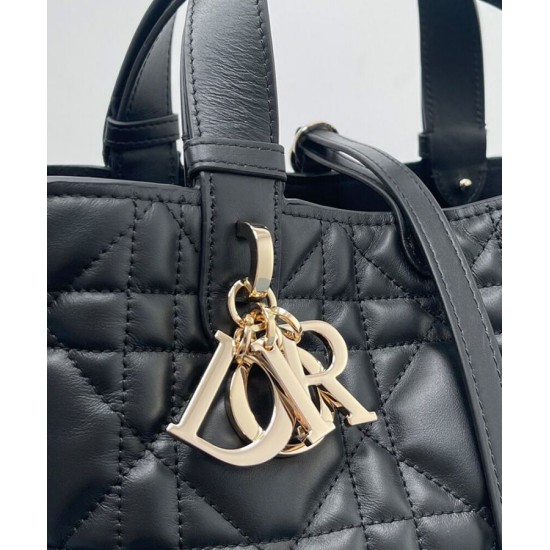 Fake Christian Dior Small /Medium Dior Toujours Bag Black Replica Replica Christian Dior Small /Medium Dior Toujours Bag Black