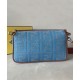 Fake Medium Baguette Bag 8BR600 denim with tone-on-tone embroidered FF motif Blue Replica Replica Medium Baguette Bag 8BR600 denim with tone-on-tone embroidered FF motif Blue