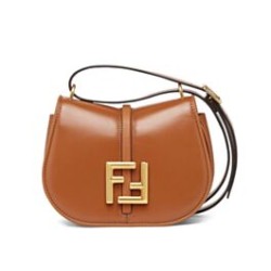 Fake C'mon Small Satchel bag with curved 8BS082 Coffee Replica