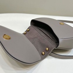 Replica C'mon Small /Medium Satchel bag with curved 8BS082 Gray