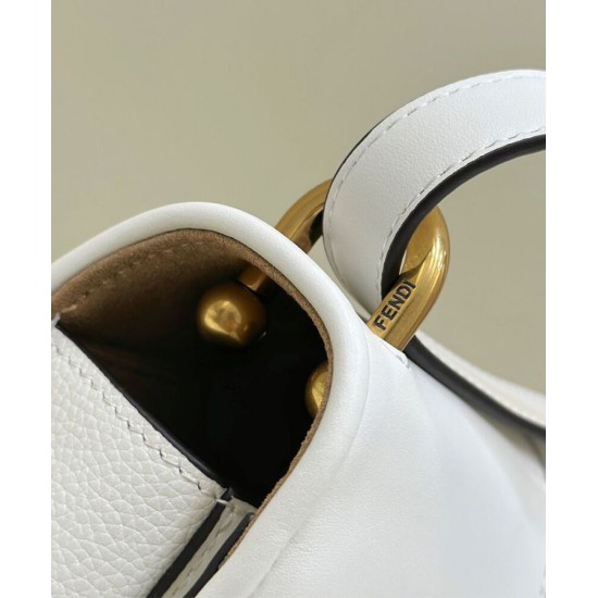 Fake C'mon Small Satchel bag with curved 8BS082 White Replica Replica C'mon Small Satchel bag with curved 8BS082 White