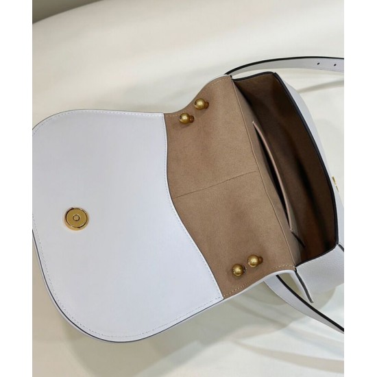 Fake C'mon Small Satchel bag with curved 8BS082 White Replica Replica C'mon Small Satchel bag with curved 8BS082 White
