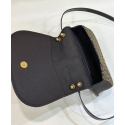 Replica C'mon Medium Satchel bag with curved8BT366 Coffee