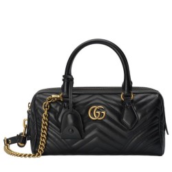 Replica Gucci GG Marmont Small Top Handle Bag 746319 Black
