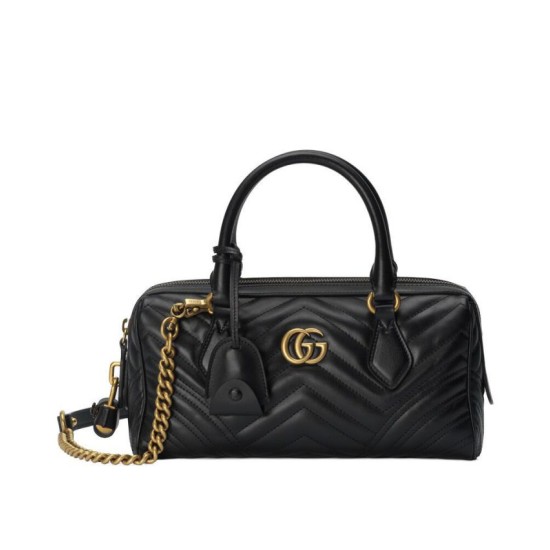 Replica Gucci GG Marmont Small Top Handle Bag 746319 Black Replica Gucci GG Marmont Small Top Handle Bag 746319 Black