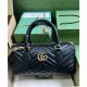 Replica Gucci GG Marmont Small Top Handle Bag 746319 Black Replica Gucci GG Marmont Small Top Handle Bag 746319 Black