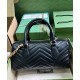 Replica Gucci GG Marmont Small Top Handle Bag 746319 Black Replica Gucci GG Marmont Small Top Handle Bag 746319 Black