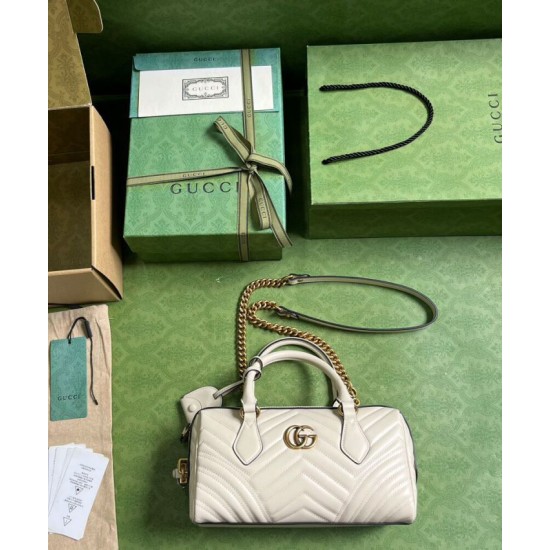 Replica Gucci GG Marmont Small Top Handle Bag 746319 Cream Replica Gucci GG Marmont Small Top Handle Bag 746319 Cream