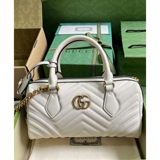 Replica Gucci GG Marmont Small Top Handle Bag 746319 Cream Replica Gucci GG Marmont Small Top Handle Bag 746319 Cream