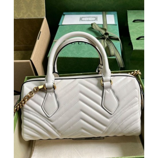 Replica Gucci GG Marmont Small Top Handle Bag 746319 Cream Replica Gucci GG Marmont Small Top Handle Bag 746319 Cream