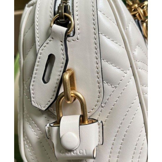 Replica Gucci GG Marmont Small Top Handle Bag 746319 Cream Replica Gucci GG Marmont Small Top Handle Bag 746319 Cream
