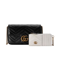 Replica Gucci GG Marmont Mini Bag 751526 Black