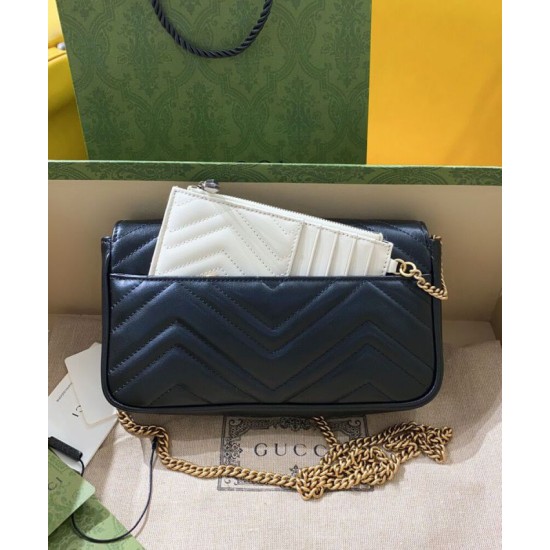 Replica Gucci GG Marmont Mini Bag 751526 Black Replica Gucci GG Marmont Mini Bag 751526 Black