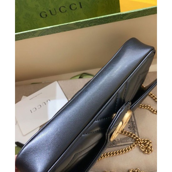 Replica Gucci GG Marmont Mini Bag 751526 Black Replica Gucci GG Marmont Mini Bag 751526 Black