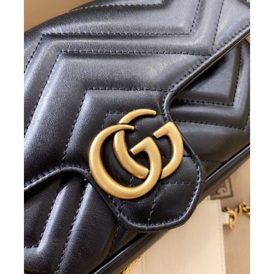Replica Gucci GG Marmont Mini Bag 751526 Black Replica Gucci GG Marmont Mini Bag 751526 Black