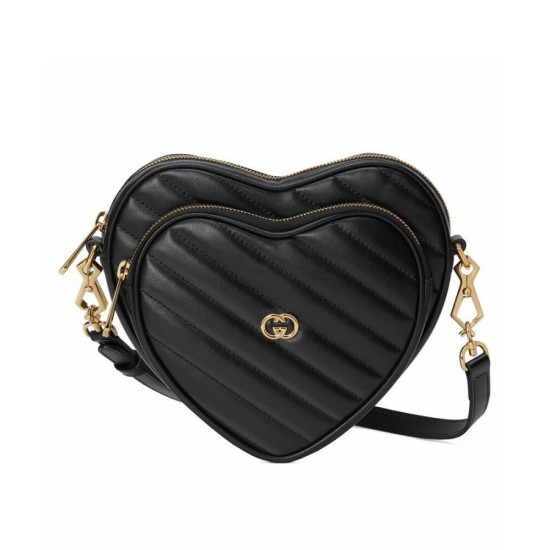 Replica Gucci Interlocking Mini Heart Shoulder Bag 751628 Black Replica Gucci Interlocking Mini Heart Shoulder Bag 751628 Black
