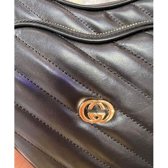 Replica Gucci Interlocking Mini Heart Shoulder Bag 751628 Black Replica Gucci Interlocking Mini Heart Shoulder Bag 751628 Black
