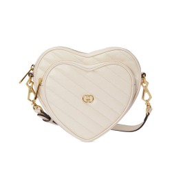 Replica Gucci Interlocking Mini Heart Shoulder Bag 751628 Cream