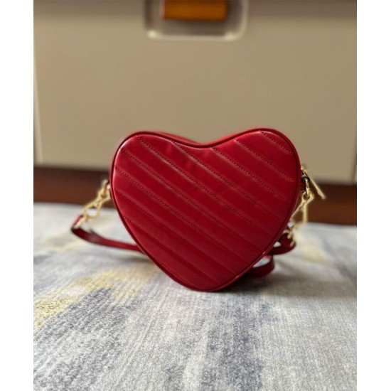 Replica Gucci Interlocking Mini Heart Shoulder Bag 751628 Red Fake Gucci Interlocking Mini Heart Shoulder Bag 751628 Red Replica