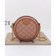 Fake Gucci Ophidia GG Mini Round Shoulder Bag 550618 Pink Replica