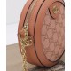 Fake Gucci Ophidia GG Mini Round Shoulder Bag 550618 Pink Replica