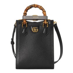 Replica Gucci Diana Mini Tote Bag 739079 Black