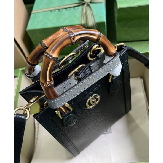 Fake Gucci Diana Mini Tote Bag 739079 Black Replica Replica Gucci Diana Mini Tote Bag 739079 Black