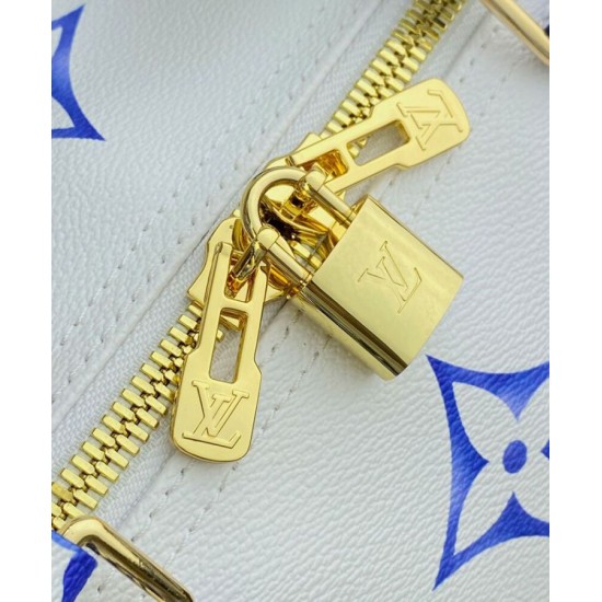 Fake Louis Vuitton Keepall Bandouliere 45 Bag M10254 Blue Replica