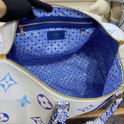 Fake Louis Vuitton Keepall Bandouliere 45 Bag M10254 Blue Replica