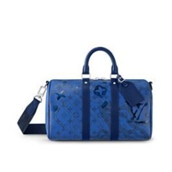 Replica Louis Vuitton Keepall Bandouliere 35 Bag M22573 Blue