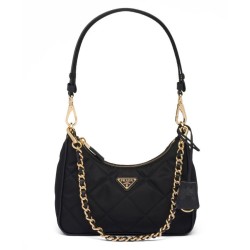 Replica Prada Re-Nylon Mini-Bag 1BC204 Black
