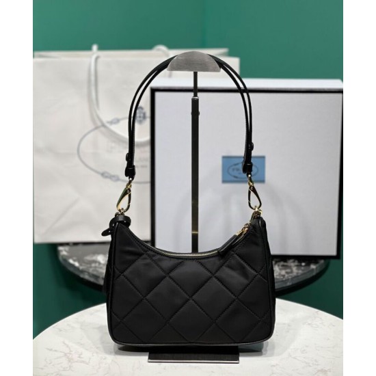 Replica Prada Re-Nylon Mini-Bag 1BC204 Black Replica Prada Re-Nylon Mini-Bag 1BC204 Black