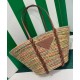 Replica Prada Straw And Leather Tote Bag 1BG312 Coffee Replica Prada Straw And Leather Tote Bag 1BG312 Coffee