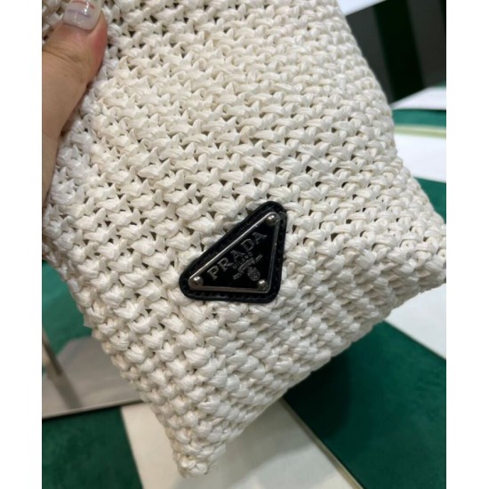Fake Prada Crochet Tote Bag 1BG392 Cream Replica Replica Prada Crochet Tote Bag 1BG392 Cream