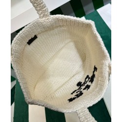 Fake Prada Crochet Tote Bag 1BG392 Cream Replica Replica Prada Crochet Tote Bag 1BG392 Cream