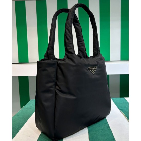 Replica Prada Large Padded Re-Nylon Tote Bag 1BG449 Black Replica Prada Large Padded Re-Nylon Tote Bag 1BG449 Black