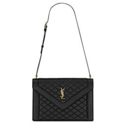 Replica YSL Saint Laurent Gaby Satchel Bag In Quilted Lambskin Black