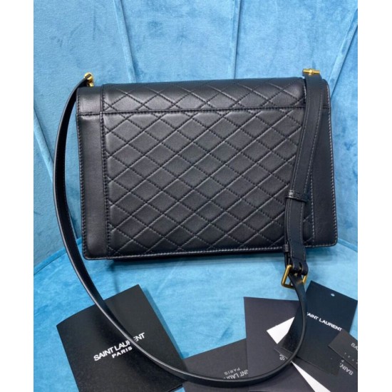 Replica YSL Saint Laurent Gaby Satchel Bag In Quilted Lambskin Black Replica YSL Saint Laurent Gaby Satchel Bag In Quilted Lambskin Black