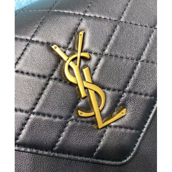 Replica YSL Saint Laurent Gaby Satchel Bag In Quilted Lambskin Black Replica YSL Saint Laurent Gaby Satchel Bag In Quilted Lambskin Black