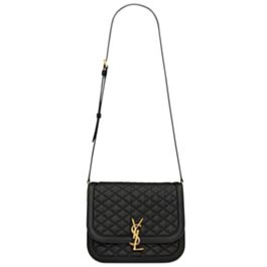 Replica YSL Saint Laurent Solferino Medium Supple Satchel Bag In Quilted Lambskin Black Fake YSL Saint Laurent Solferino Medium Supple Satchel Bag In Quilted Lambskin Black Replica
