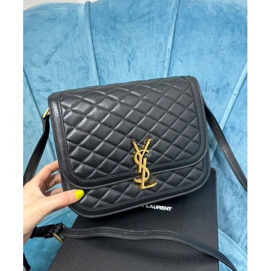 Replica YSL Saint Laurent Solferino Medium Supple Satchel Bag In Quilted Lambskin Black Fake YSL Saint Laurent Solferino Medium Supple Satchel Bag In Quilted Lambskin Black Replica