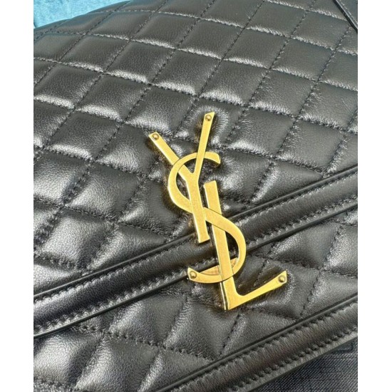Replica YSL Saint Laurent Solferino Medium Supple Satchel Bag In Quilted Lambskin Black Fake YSL Saint Laurent Solferino Medium Supple Satchel Bag In Quilted Lambskin Black Replica