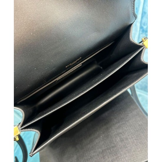 Replica YSL Saint Laurent Solferino Medium Supple Satchel Bag In Quilted Lambskin Black Fake YSL Saint Laurent Solferino Medium Supple Satchel Bag In Quilted Lambskin Black Replica