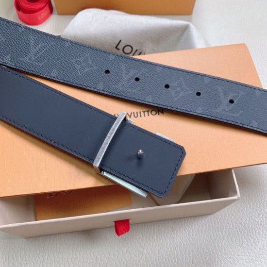 Replica Louis Vuitton LV Dove 40MM Reversible Belt In Monogram Eclipse Canvas M0576V Fake Louis Vuitton LV Dove 40MM Reversible Belt In Monogram Eclipse Canvas M0576V Replica