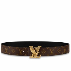 Fake Louis Vuitton LV Dove 40MM Reversible Belt In Monogram Canvas M0577T Replica