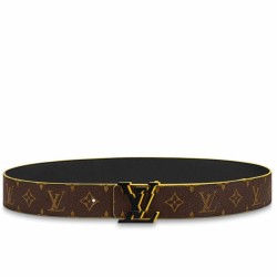 Fake Louis Vuitton LV Broken 40mm Reversible Belt In Monogram Canvas M0612V Replica